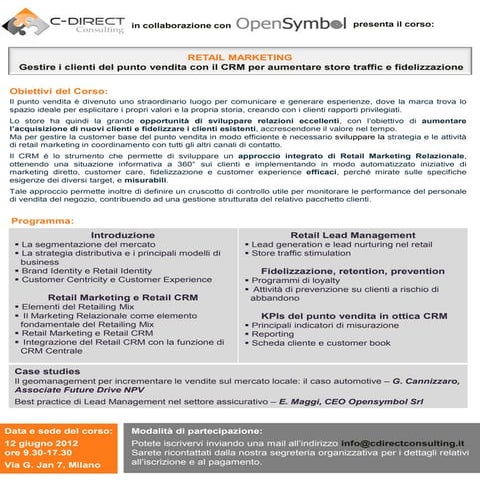 Formazione retail marketing