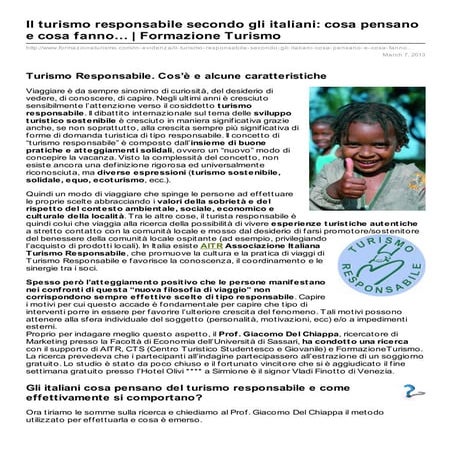 Il turismo responsabile secondo gli italiani: cosa pensano e cosa fanno…