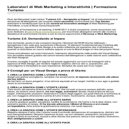 Laboratori di Web Marketing e Interattività