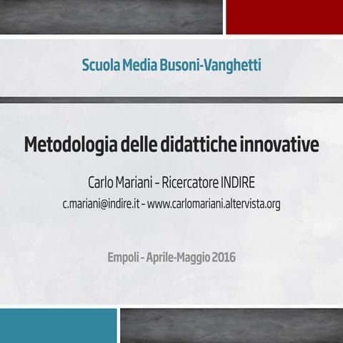 Metodologia delle didattiche innovative