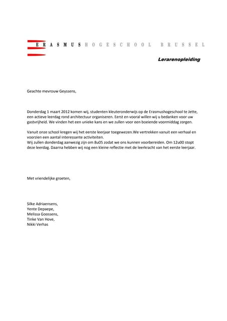Formele brief | DOCX
