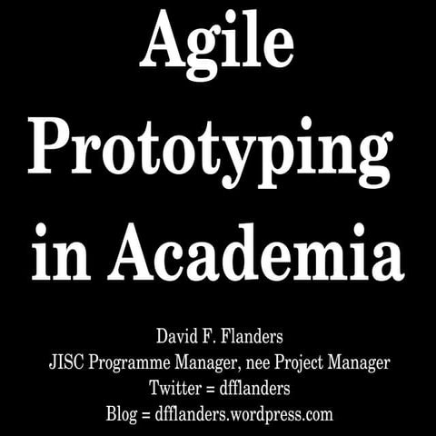 Agile Protoyping in Academia