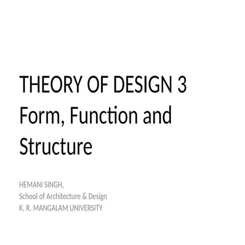 FORM FUNCTION (form follows function is supposed to be know by every upcoming...