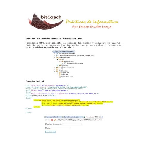 Servlets que manejan datos de formularios HTML