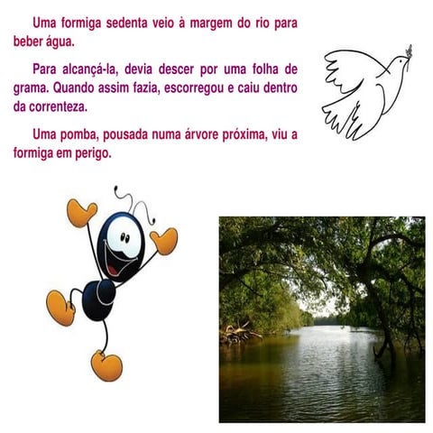 Fábula A Formiga e a Pomba | DOC