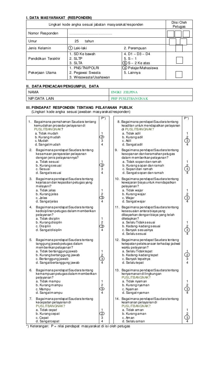 Form ikm kuesioner