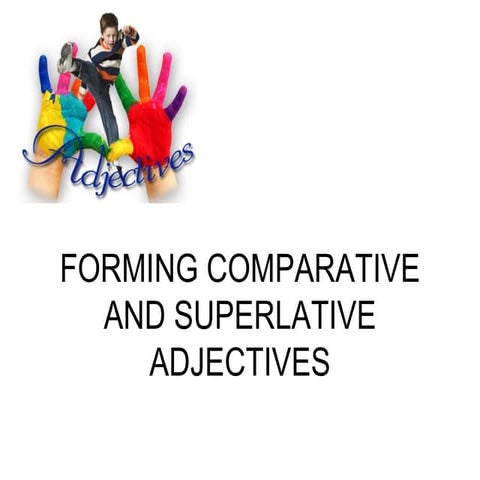 Forming comparative and superlative adjectives