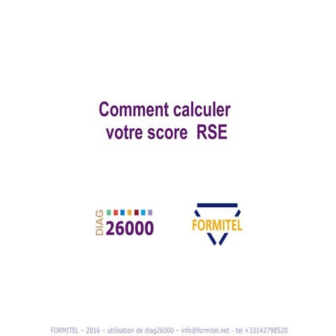 Calculer votre score rse | PDF