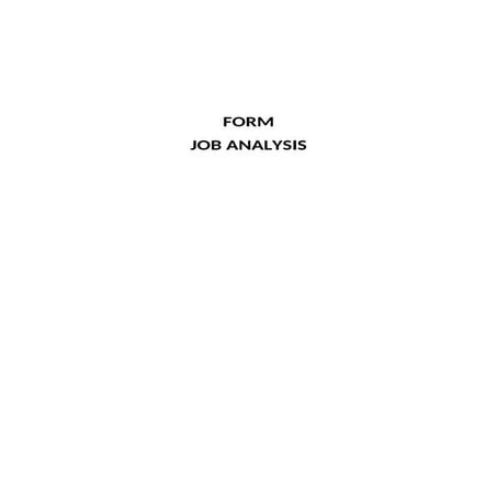 Form Job Analysis.docx revisi sudah sesuai | DOCX