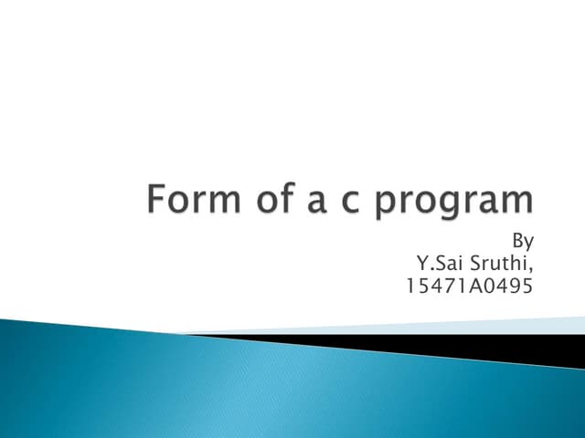 structure of a c program