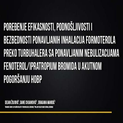 Efikasnost i bezbednost ponavljanih inhalacija formoterola u akutnom pogoršan...