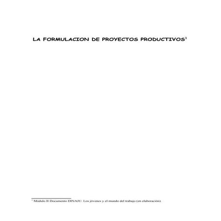 Formulacion de  proyectos