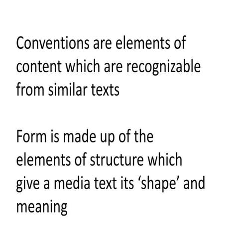 Forms and conventions 