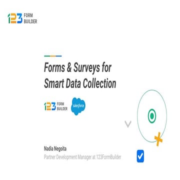 Forms and surveys for smart data collection