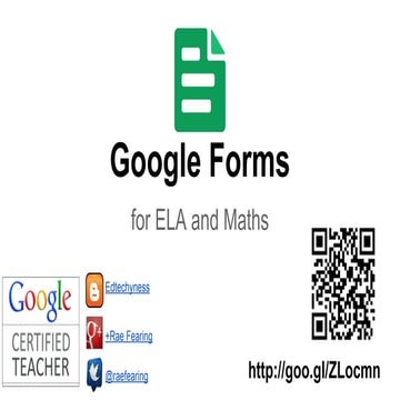 Forms for ELA and Math