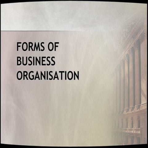 Forms of business activity