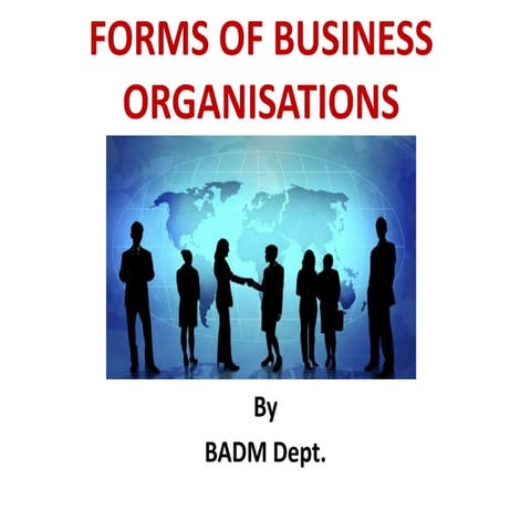Forms of business organisations