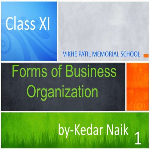 Forms of business organization