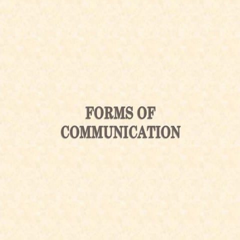 Forms of communication | PPT