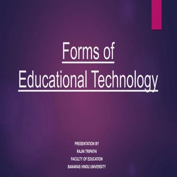 Forms of education technology 