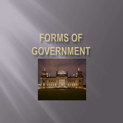 Forms Of Government