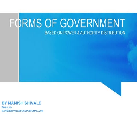 Forms of government (merits and demerits)