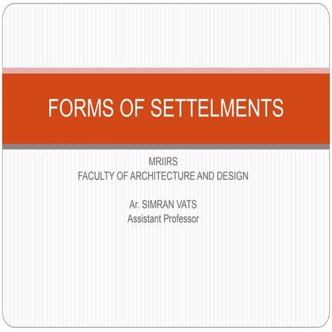Forms of human settelments
