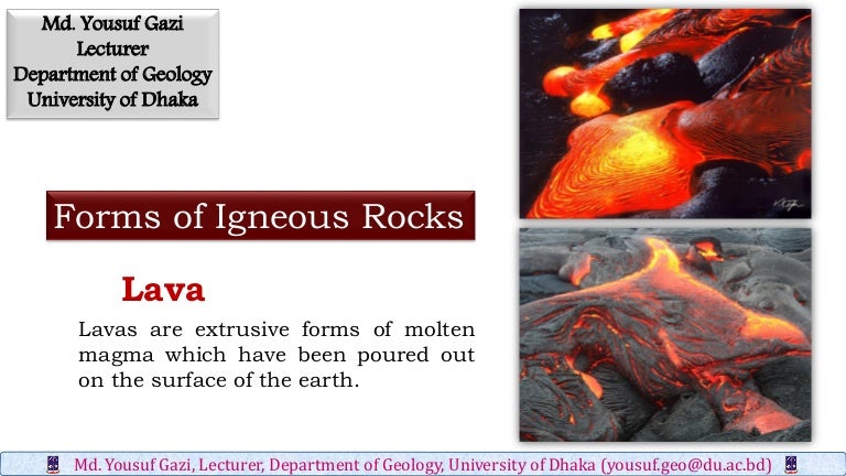 Forms Of Igneous Rocks