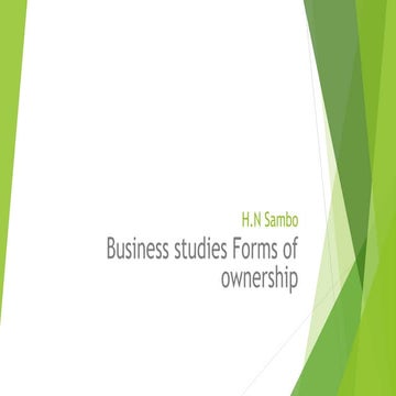Forms of ownership