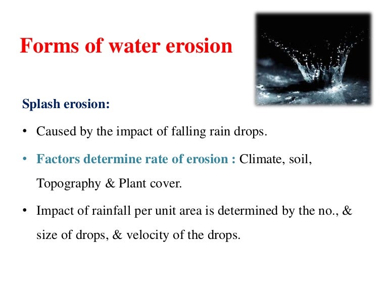 Forms of water erosion