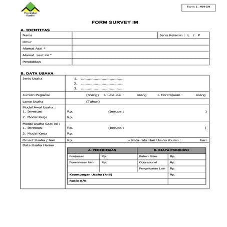 Form survey mi | PDF