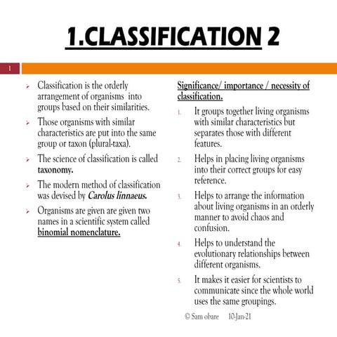 Kingdom ClassificationCarolus Linnaeus proposed the two-kingdom ...