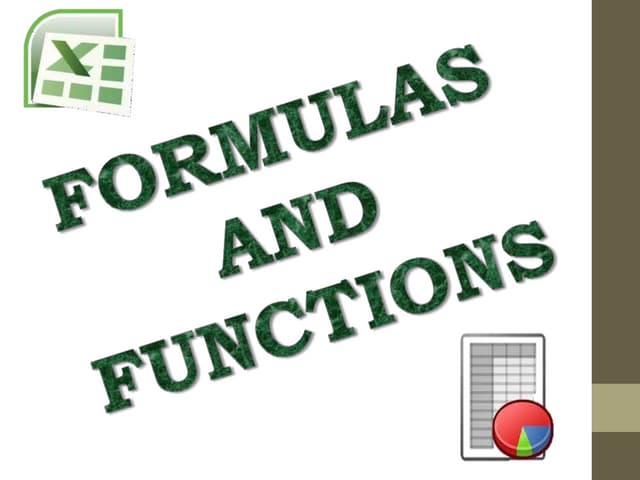 Formulas and functions 