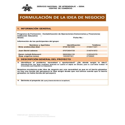 Idea de negocio spa | DOCX