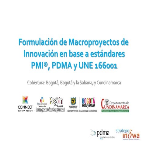 Formulación de proyectos de innovación regionales