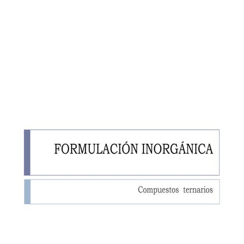 Formulación inorgánica 13 14