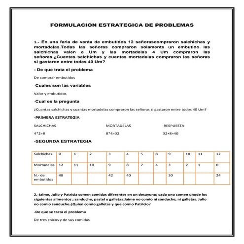 Formulacion estrategica de problemas