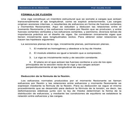 Formula de flexión