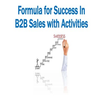 Formula for B2B Sales With Activities Management 
