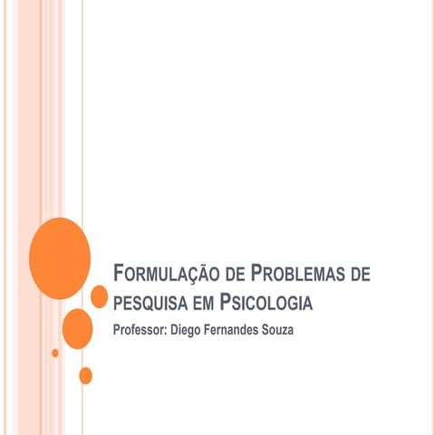 Formulação de problemas de pesquisa em psicologia