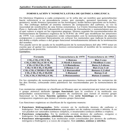 Exercicios Formulación Orgánica
