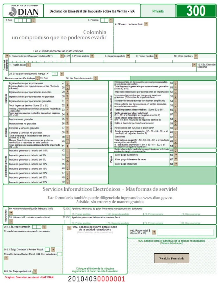 Formulario 300 iva 2020 Formulario 300 iva 2020