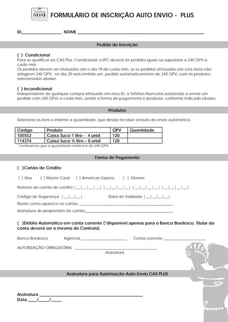 FORMULARIO ALTERAÇÃO CAS PLUS