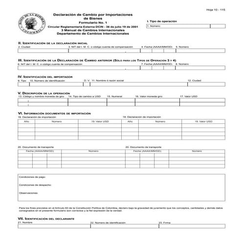 Formulario 1 | PDF