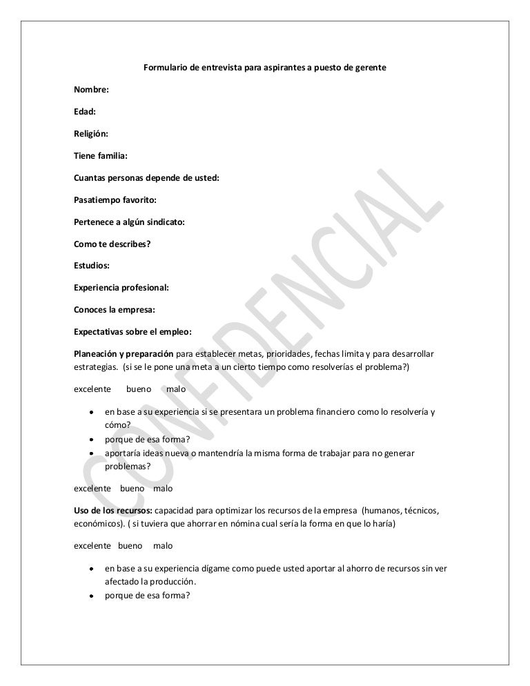 preguntas de entrevista para vendedores formulario de entrevista para aspirantes a puesto de gerente preguntas de entrevista para vendedores formulario de entrevista para aspirantes a puesto de gerente