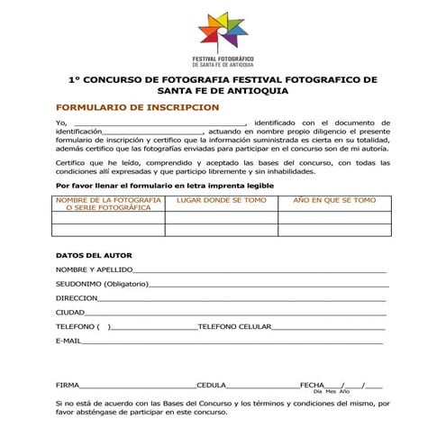 Formulario de inscripcion concurso naturaleza urbana