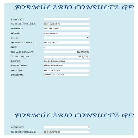 Formulario general | PDF | Pregnancy | Reproductive Health