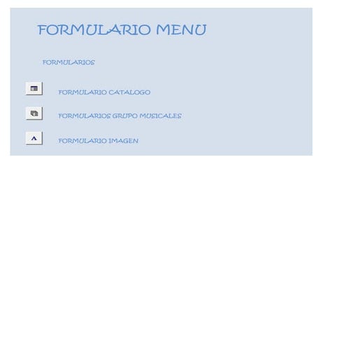 Formulario menu