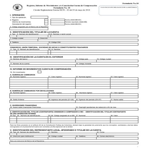 Formulario no. 10 f | PDF
