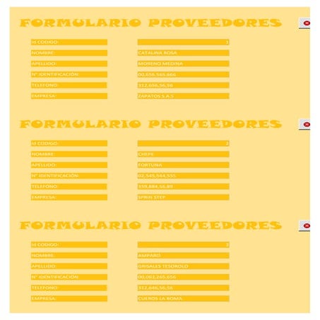 Formulario proveedores